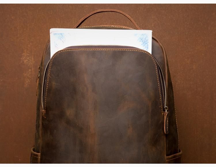 The Vernon Backpack — Genuine Vintage Leather Minimalist Backpack