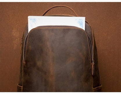The Vernon Backpack — Genuine Vintage Leather Minimalist Backpack