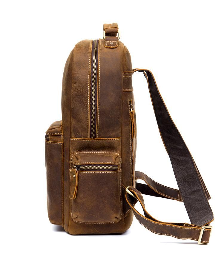 The Langley Backpack — Genuine Vintage Leather Backpack