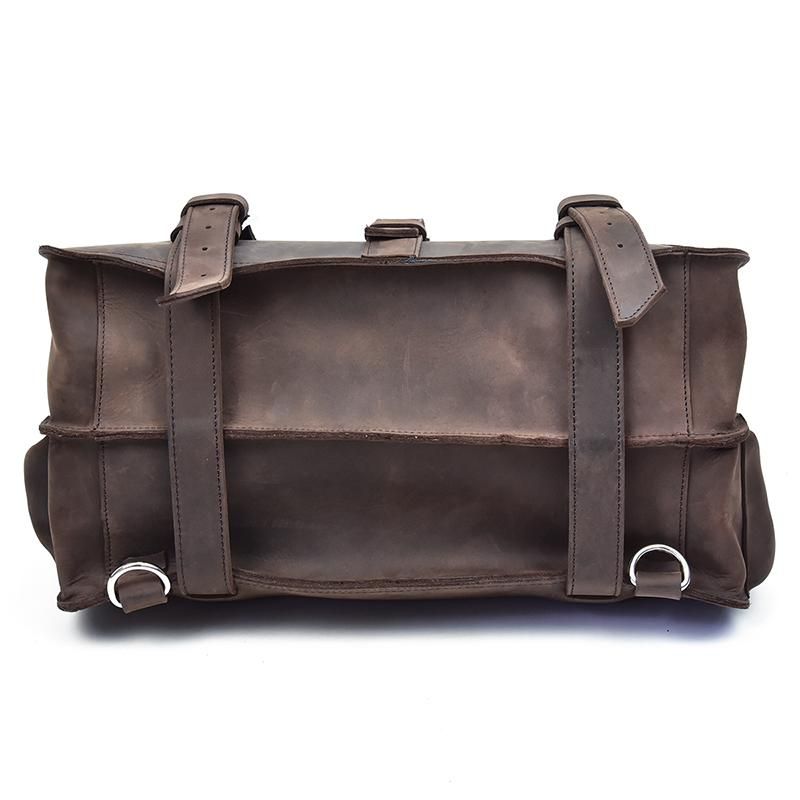 The Gustav Messenger Bag — Large Capacity Vintage Leather Messenger Bag