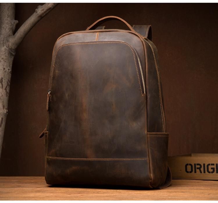 The Vernon Backpack — Genuine Vintage Leather Minimalist Backpack