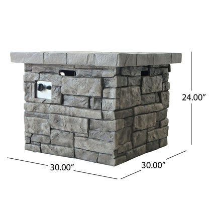 30" Outdoor Square MgO Propane Fire Pit