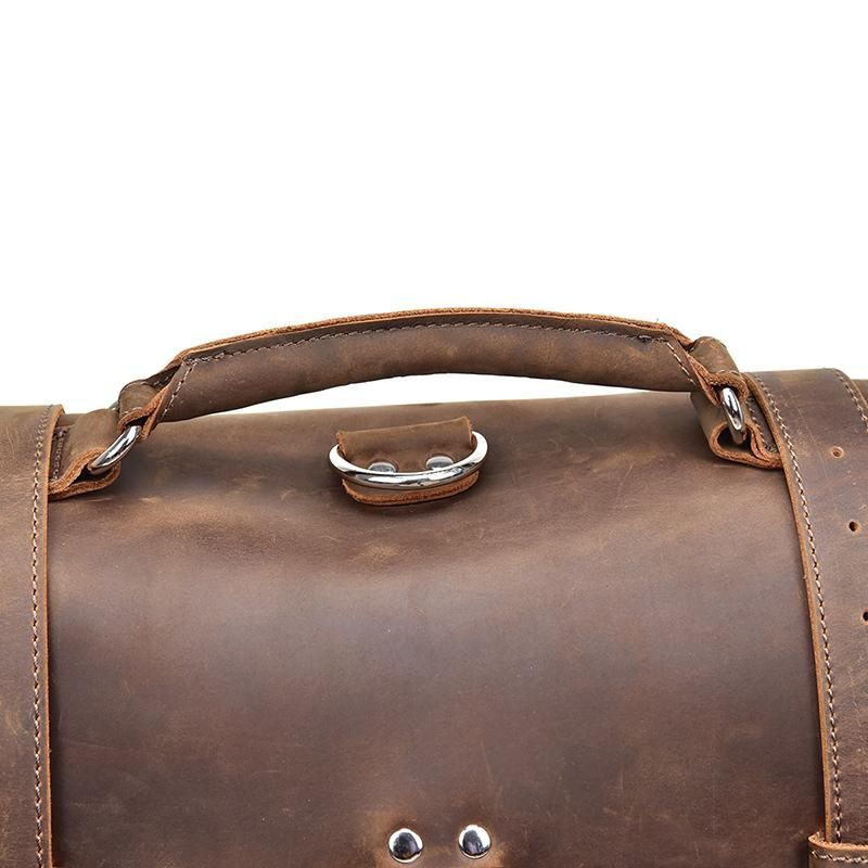 The Gustav Messenger Bag — Large Capacity Vintage Leather Messenger Bag
