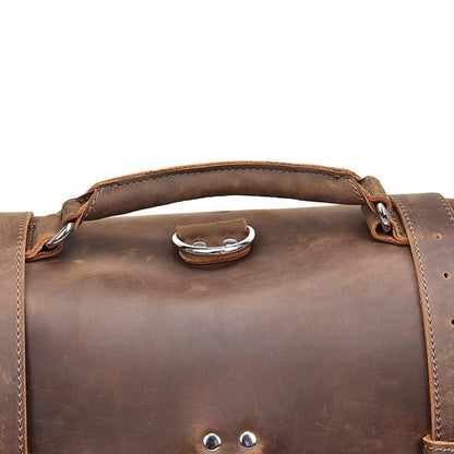 The Gustav Messenger Bag — Large Capacity Vintage Leather Messenger Bag