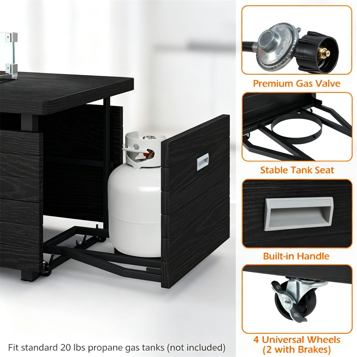 50000 BTU Outdoor Propane Fire Pit Table