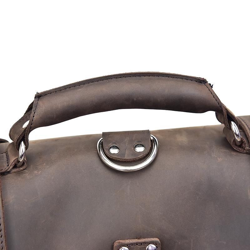The Gustav Messenger Bag — Large Capacity Vintage Leather Messenger Bag