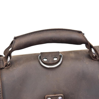 The Gustav Messenger Bag — Large Capacity Vintage Leather Messenger Bag